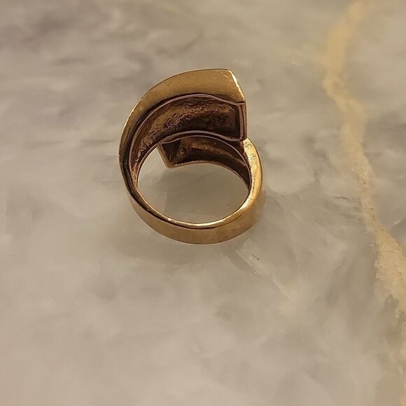 NEW Jules Smith Americana Punk 14KT Gold Chunky Boho Wrap Sculptural Wrap Ring 7 - Picture 4 of 6